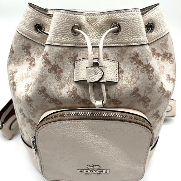 Coach Cream and Brown Backpack - Picture 12 of 14